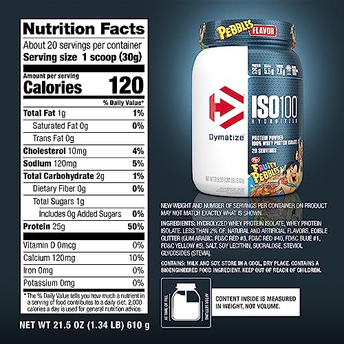 Whey Protein Powder Isolate, 25g Protein, 20 Servings Q942192