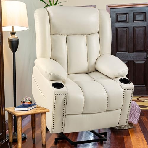 Power Lift Recliner Chair for Elderly with Heat and Massage, Adjustable Positions, Dark Brown P618617