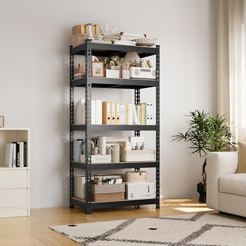 5-Tier Adjustable Metal Shelving Unit for Garage, Pantry, and Warehouse M7734