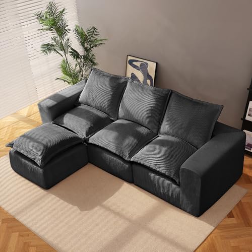 Modular Sectional Sofa with L-Shape Chaise, Deep Seat, No Assembly Required M95554