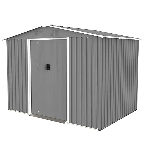 Outdoor Storage Shed, Heavy-Duty All-Weather Tool Shed with Lockable Doors C3585