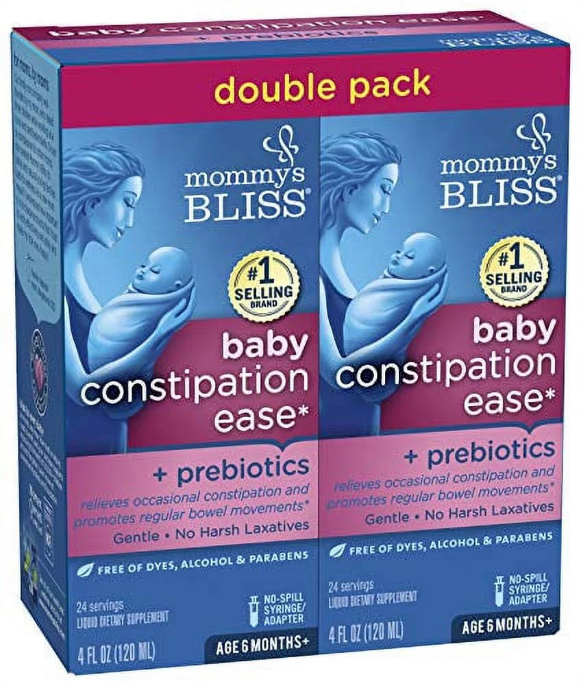 Baby Constipation Ease with Prebiotics, Gentle, 4 Fl Oz (Pack of 2) F552340