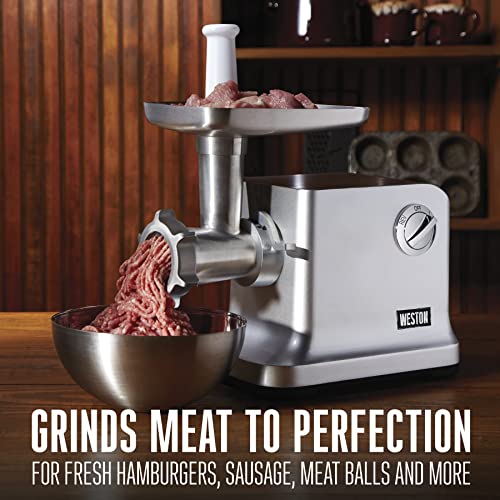 Electric Meat Grinder & Sausage Stuffer, 750 Watt, Stainless Steel Plates X10043