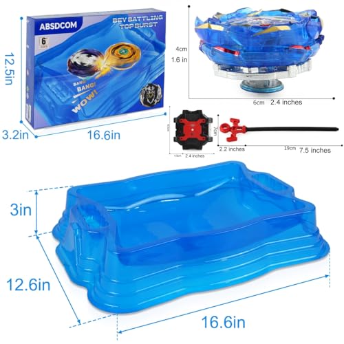 Stadium Large Battle Tops 2 Pack with Launchers, Toys for Boys & Girls 6+ B421195