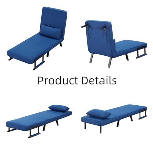 Sleeper Sofa Bed with Side Pocket, Convertible Futon Couch for Living Room X8857
