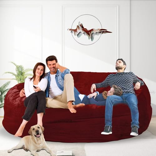 Bean Bag Chair for Adults 3FT, Soft Removable Cover, Light Gray X3039
