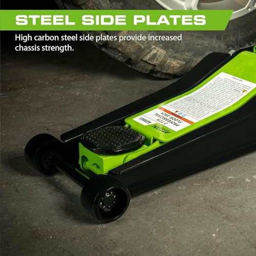 3-Ton Quick Rise Aluminum Floor Jack with Dual Pump Pistons P546655