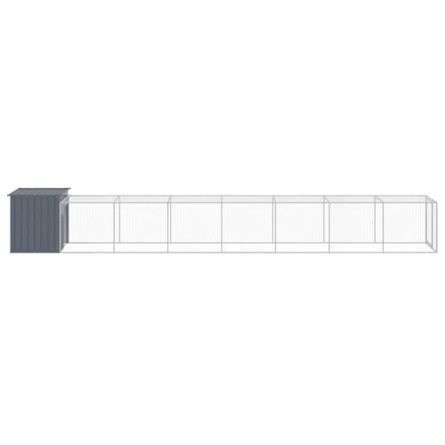 Galvanized Steel Chicken Cage with Extended Run and Protective Roof S804