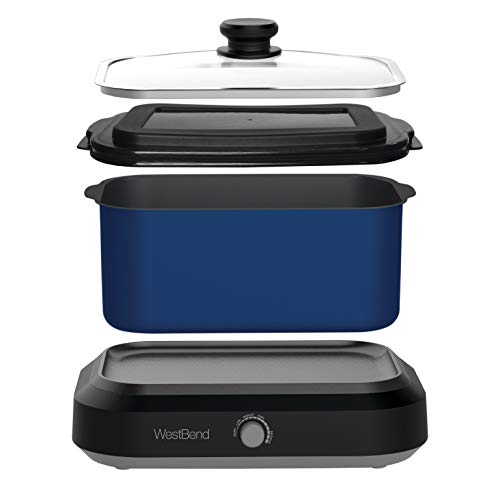 Slow Cooker 5-Quart Non-stick with Temperature Control and Travel Lid Y62016