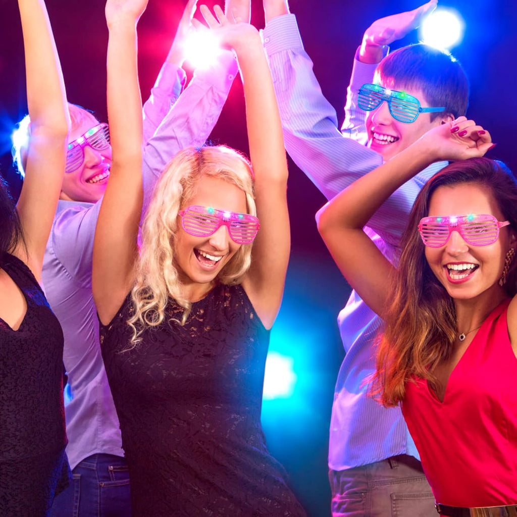 15 Pack Light Up LED Glasses for Kids Adults Party Favors X3283