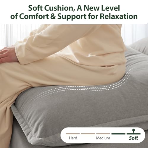 L Shaped Sectional Sofa Chenille Fabric for Living Room N6790