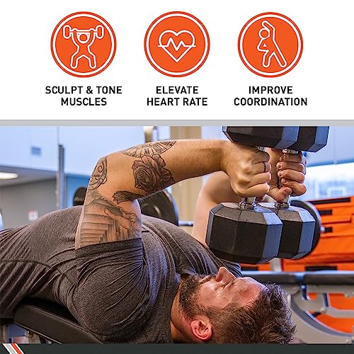 Rubber Hex Dumbbell Pair for Strength Training H678002