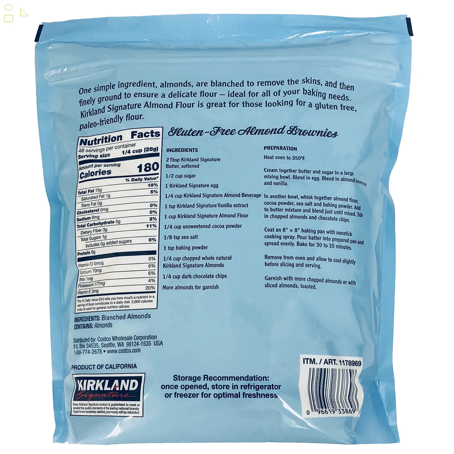 Superfine Blanched Almond Flour, 3 Lbs G540449