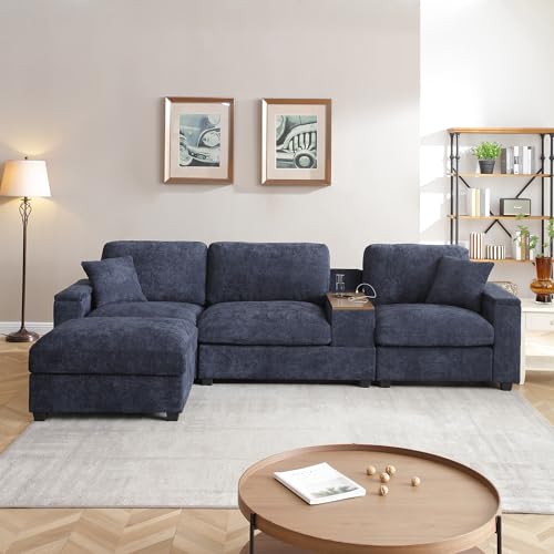 Modular Sectional Sofa with Ottoman, U-Shaped Lounge Couch H930