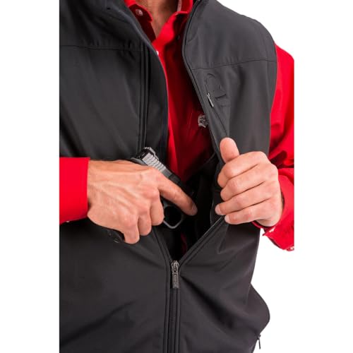 Men's Bonded Softshell Vest with Concealed Carry Pockets W989