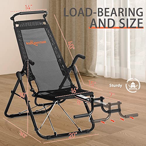 Core & Ab Lounge Workout Chair for Muscle Activating Workout and Inversion Therapy G3661