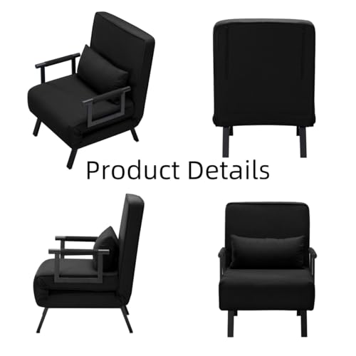Sleeper Sofa Bed with Side Pocket, Convertible Futon Couch for Living Room X8857