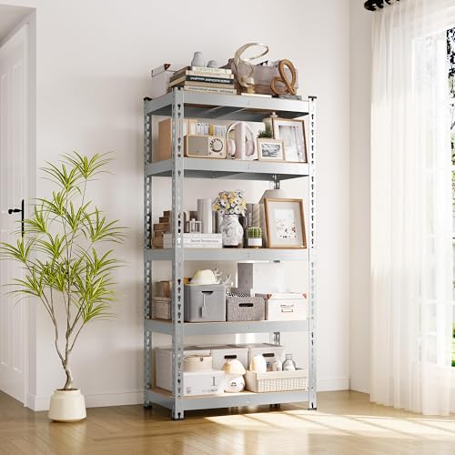 5-Tier Adjustable Metal Shelving Unit for Garage, Pantry, and Warehouse M7734
