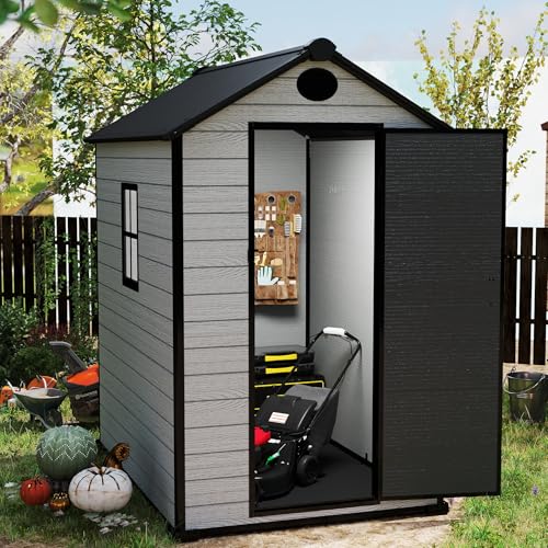 Resin Outdoor Storage Shed with Floor and Lockable Door G844