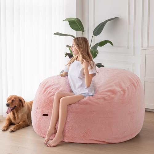 Giant Bean Bag Chair Bed for Adults, Convertible Floor Sofa Mattress R473823