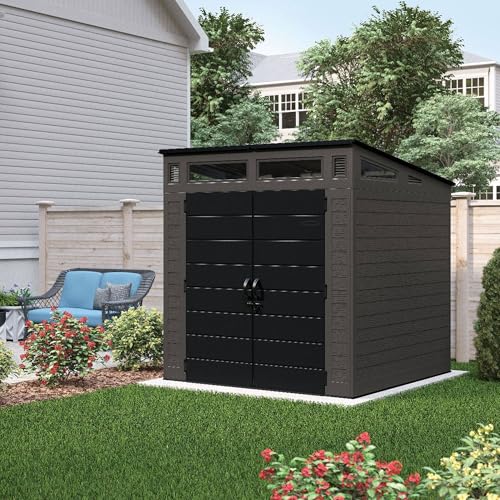 Outdoor Storage Shed, 200 cu. ft., Weatherproof & Lockable F901208