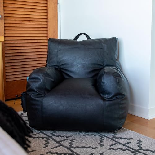 Dorm Bean Bag Chair with Drink Holder and Pocket, 3 feet R2503
