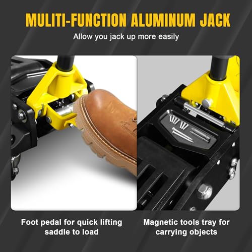 2.5 Ton Trolley Jack with Carrying Case Hydraulic Low Profile Floor Jack for Cars C877326