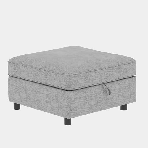 Modular Storage Sectional Sofa with Movable Ottomans, U-Shaped Chenille U839651