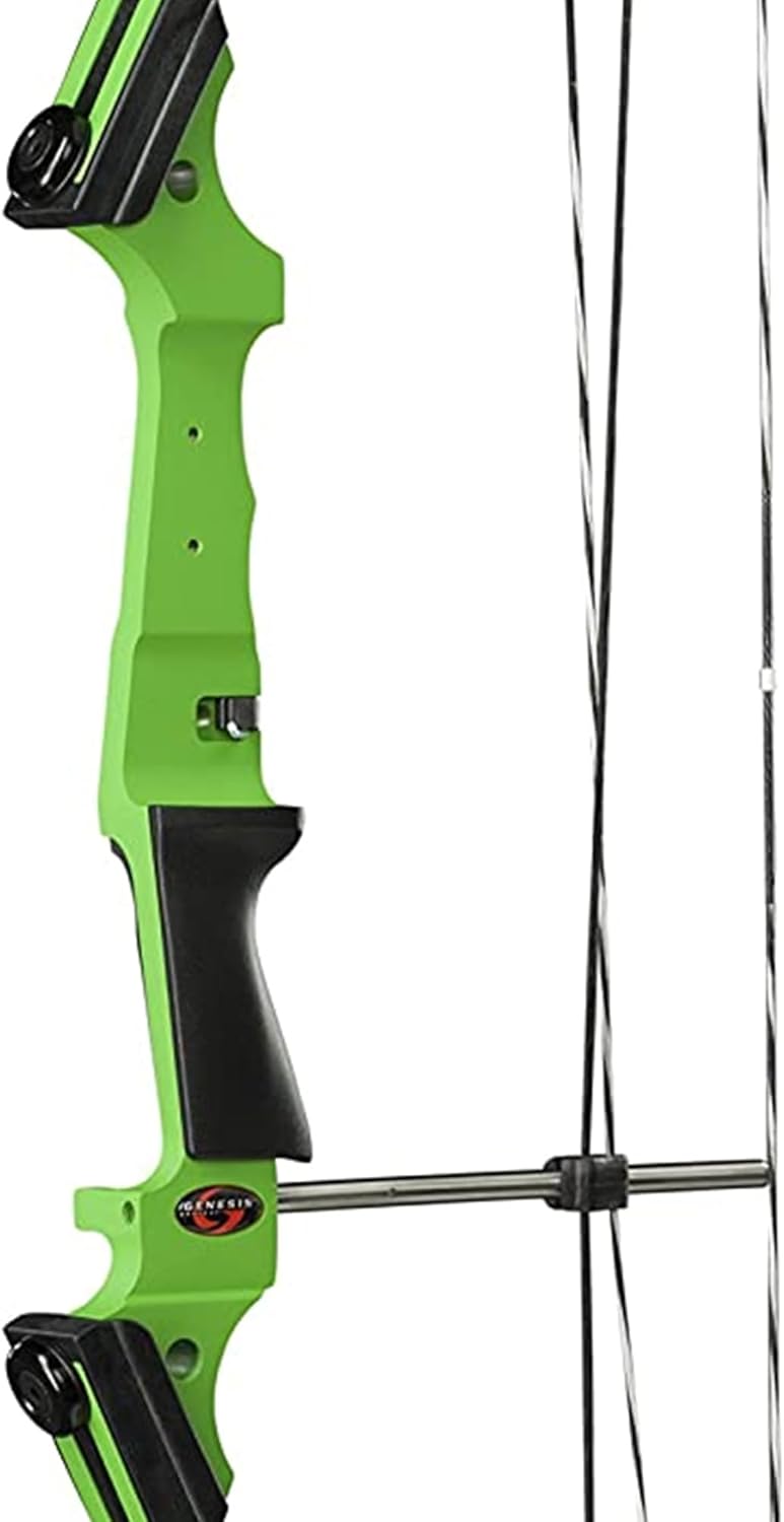 Compound Bow Adjustable Draw Length 15-30 in, Draw Weight 10-20 lbs, Left-Handed, Green, 2 Pack Z875303
