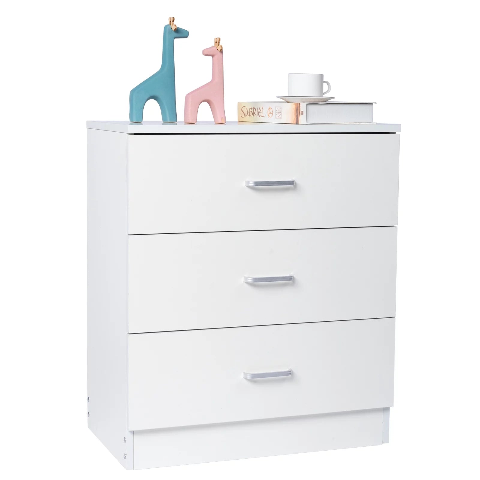Modern Dresser Cabinet, 3-Drawer Wooden Storage for Bedroom A762