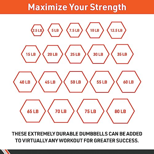 Rubber Hex Dumbbell Pair for Strength Training H678002