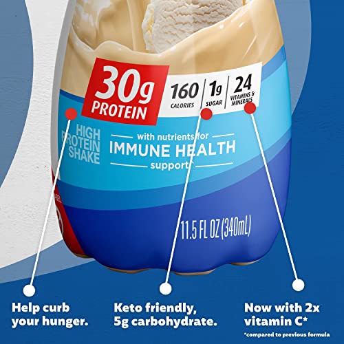 Café Latte Protein Shake, 30g Protein, 1g Sugar, 11.5 fl oz, 12 Pack W5537