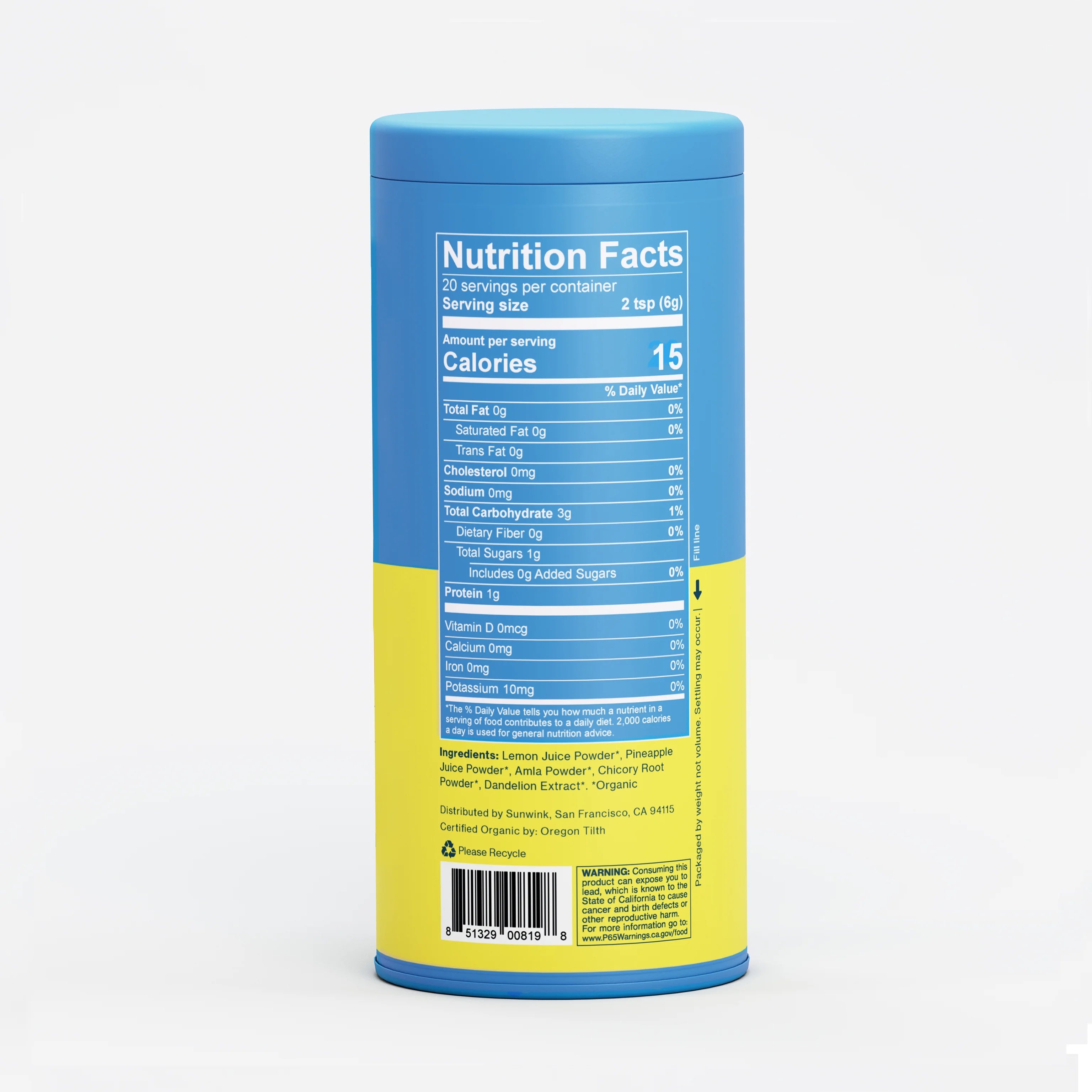 Organic Digestion Lemonade Superfood Powder O937