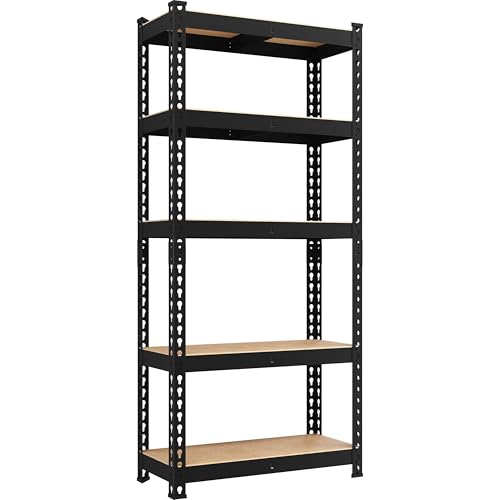 5-Tier Adjustable Metal Shelving Unit for Garage, Pantry, and Warehouse M7734