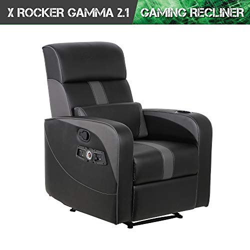 Recliner Gaming Chair with Bluetooth Audio, Headrest Speakers, Footrest and Cupholder M149