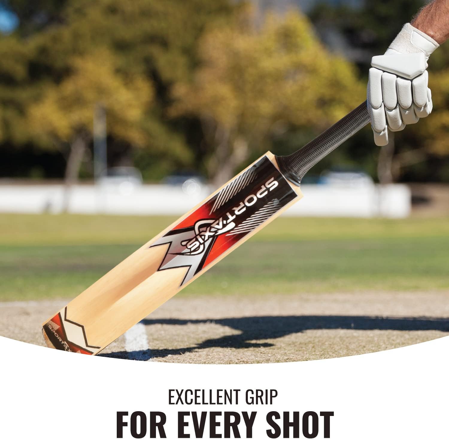 Wooden Kashmir Willow Cricket Bat with Foam-Padded Bag W2153