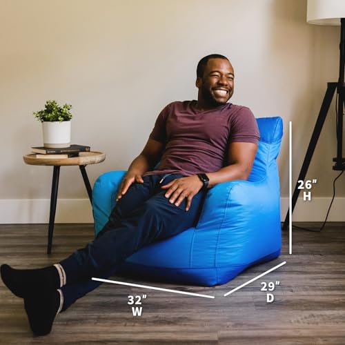 Dorm Bean Bag Chair with Drink Holder and Pocket, 3 feet R2503