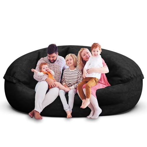 Bean Bag Chair for Adults 3FT, Soft Removable Cover, Light Gray X3039