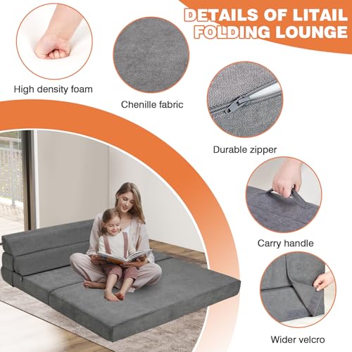 Folding Sofa Bed Convertible Sleeper Chair with Back Support I89003