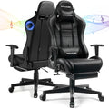 Gaming Chair with Speakers, Recliner with Footrest, Height Adjustable I3670