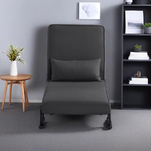 Sleeper Sofa Bed with Side Pocket, Convertible Futon Couch for Living Room X8857