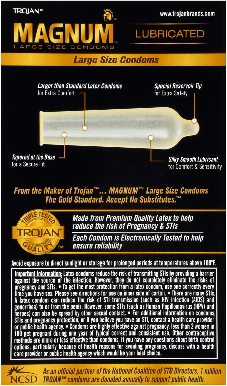 Lubricated Condoms Large and XL, 24 Count O42136