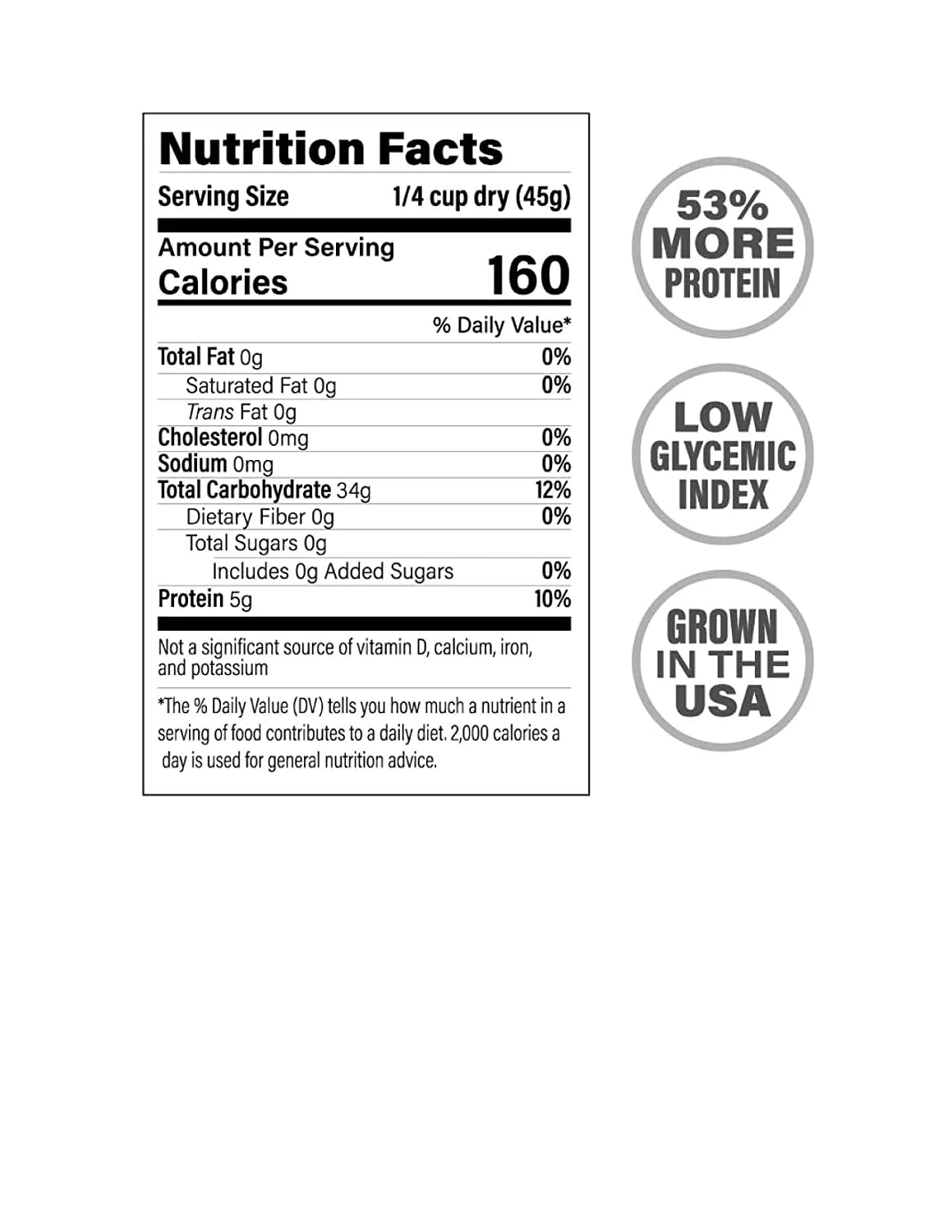 High-Protein Long-Grain White Rice, Low Glycemic Index, 5lb Bag D8831