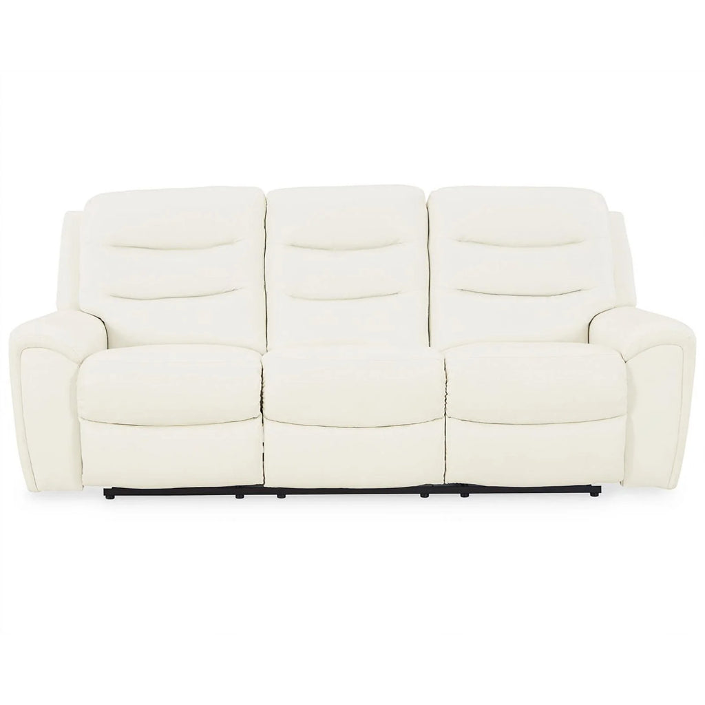 Faux Leather Power Reclining Sofa with Headrest X1378