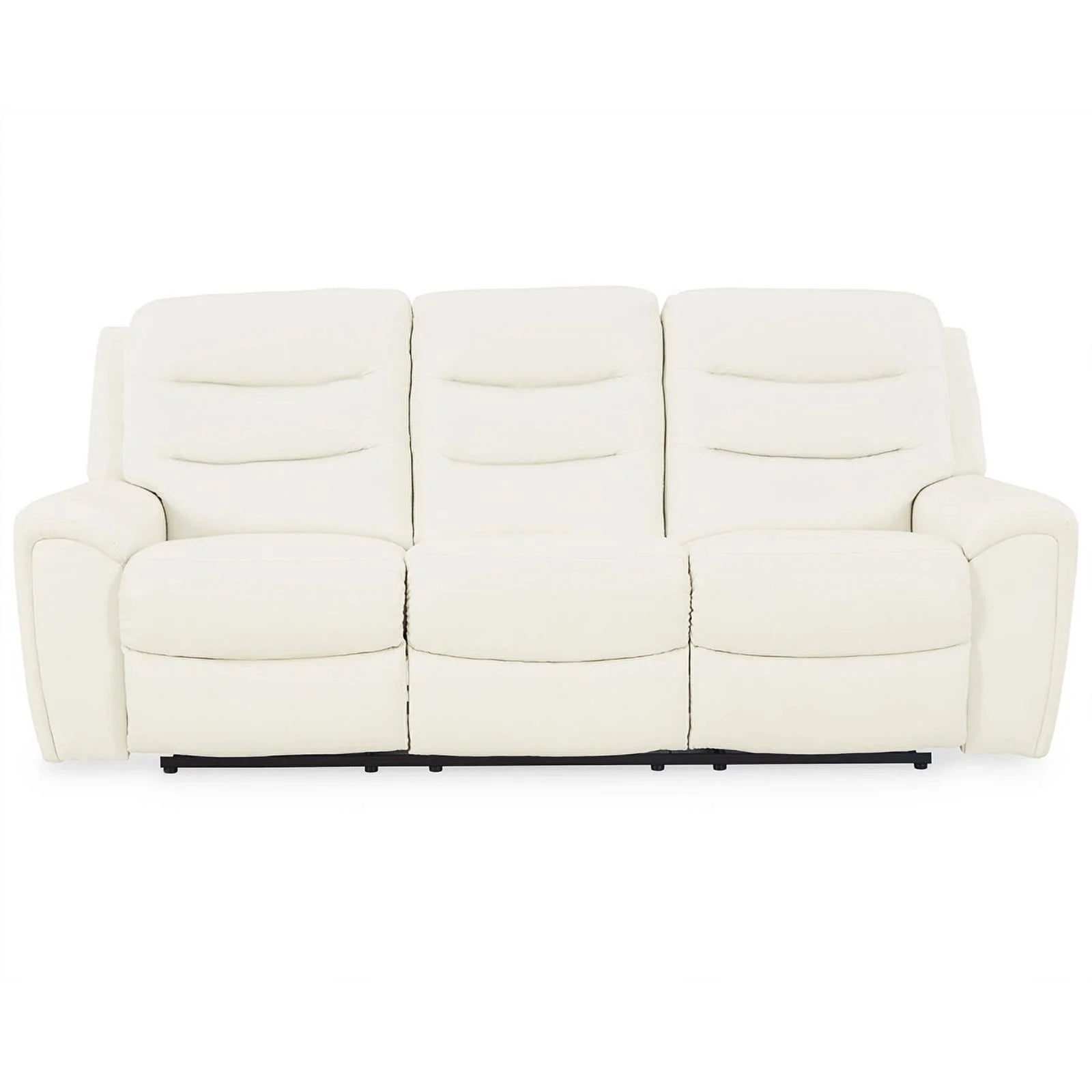 Faux Leather Power Reclining Sofa with Headrest X1378