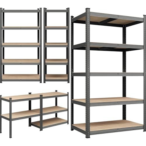5-Tier Adjustable Metal Shelving Unit for Garage, Pantry, and Warehouse M7734