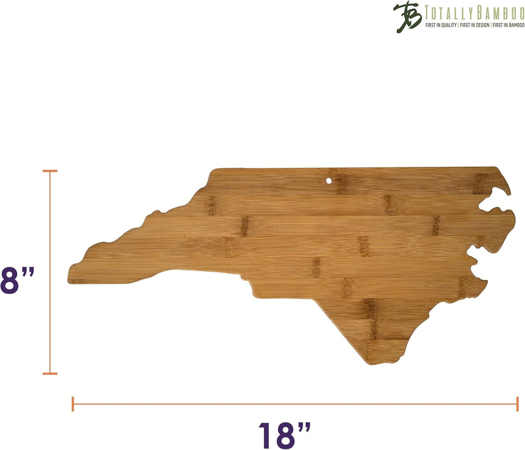 North Carolina State Shaped Bamboo Serving and Cutting Board X18954
