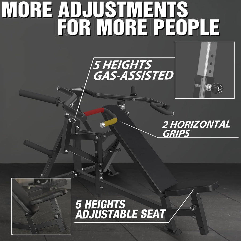 Chest Press Machine with Independent Converging Arms, Adjustable Incline, 1250LBS M18783