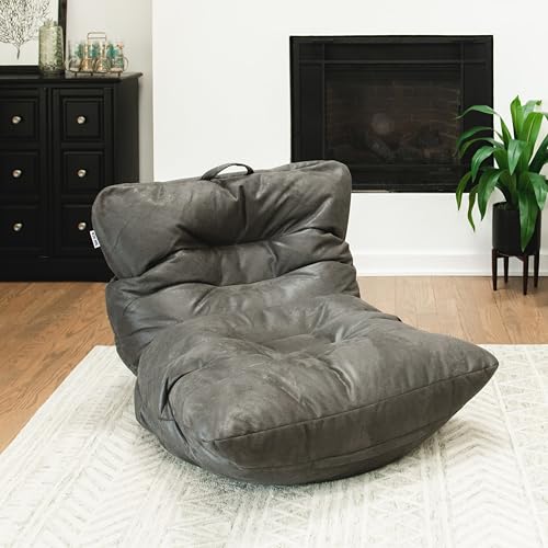 Dorm Bean Bag Chair with Drink Holder and Pocket, 3 feet R2503