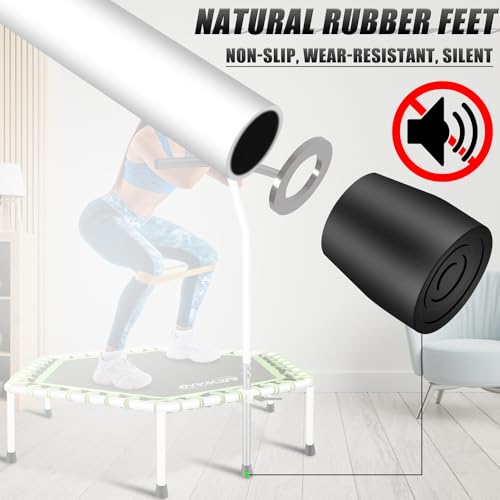 Fitness Trampoline with Adjustable Handle Bar, Bungee Rebounder for Adults W331187